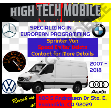Sprinter Van Speed Limiter Removal Programming 2007-2018   642 647 611